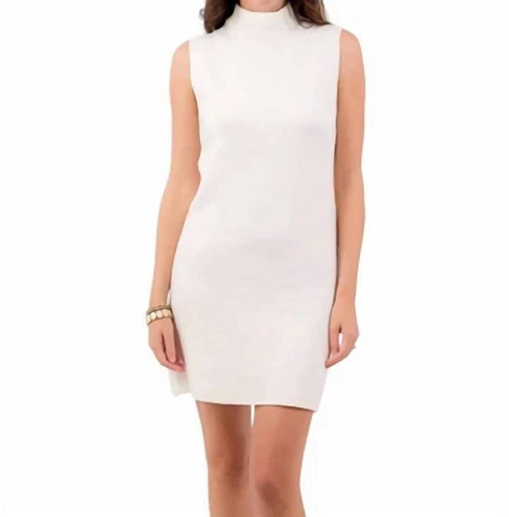 NEW BURGESS SWEATERS the paris sleeveless dress in chalk